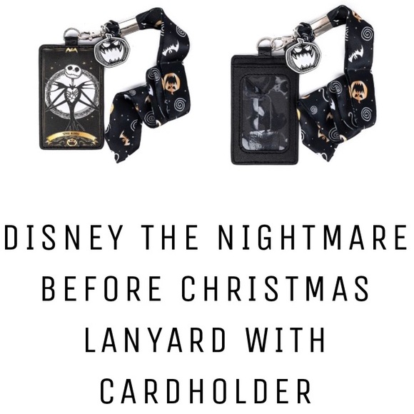 NIGHTMARE BEFORE CHRISTMAS Jack Pin Collector MINI BACKPACK & LOUNGEFLY LANYARD! - Picture 9 of 10